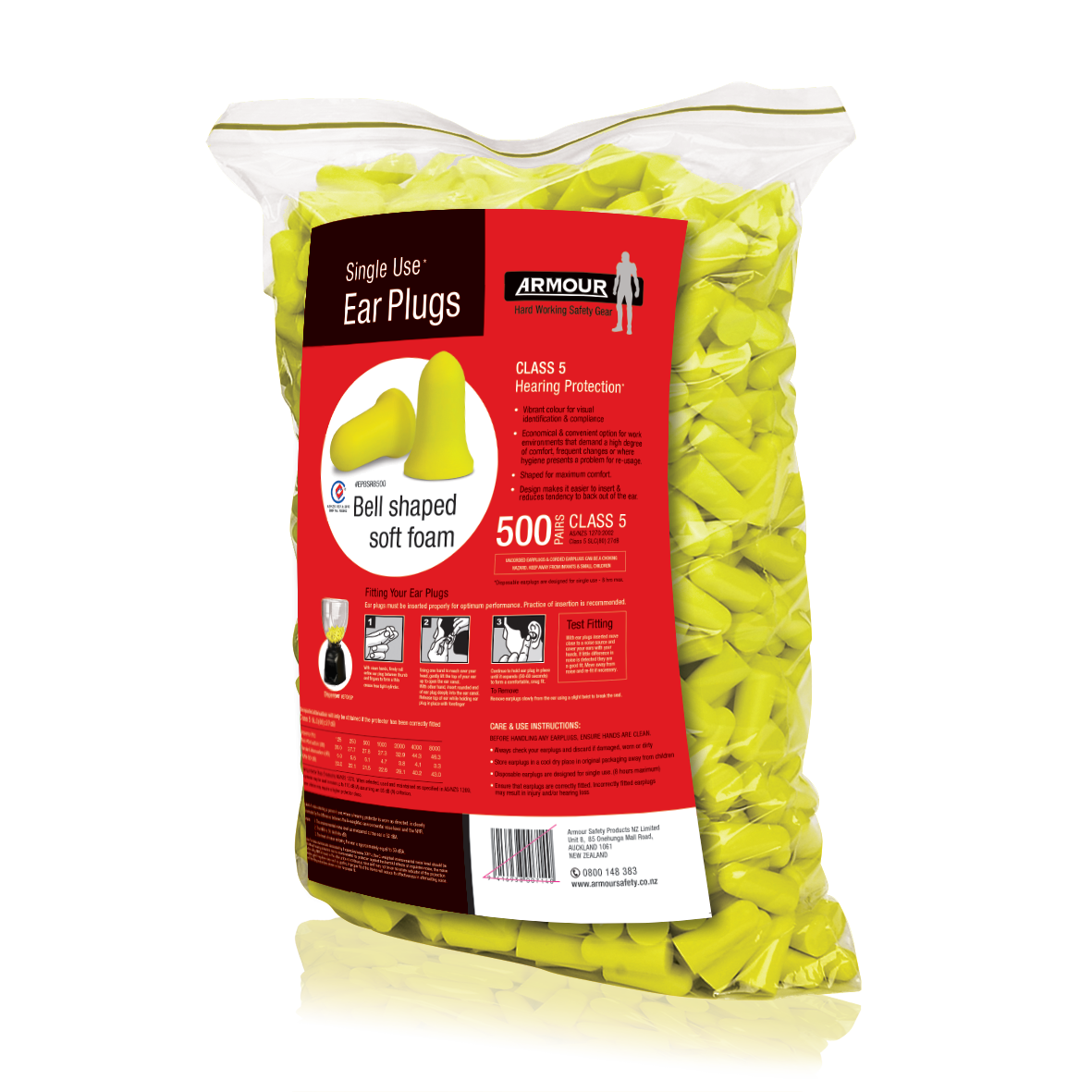 Armour Bell Ear Plug Uncorded Refill Bag - Class 5