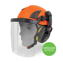 Armour | Hellberg Industrial Helmet Earmuff &Clear Visor Kit - EN397