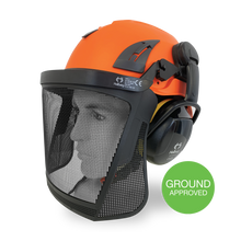 Armour | Hellberg Industrial Helmet Earmuff & Mesh Visor Kit - EN397
