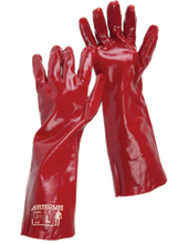 Armour Red PVC Gauntlet Glove - 45cm