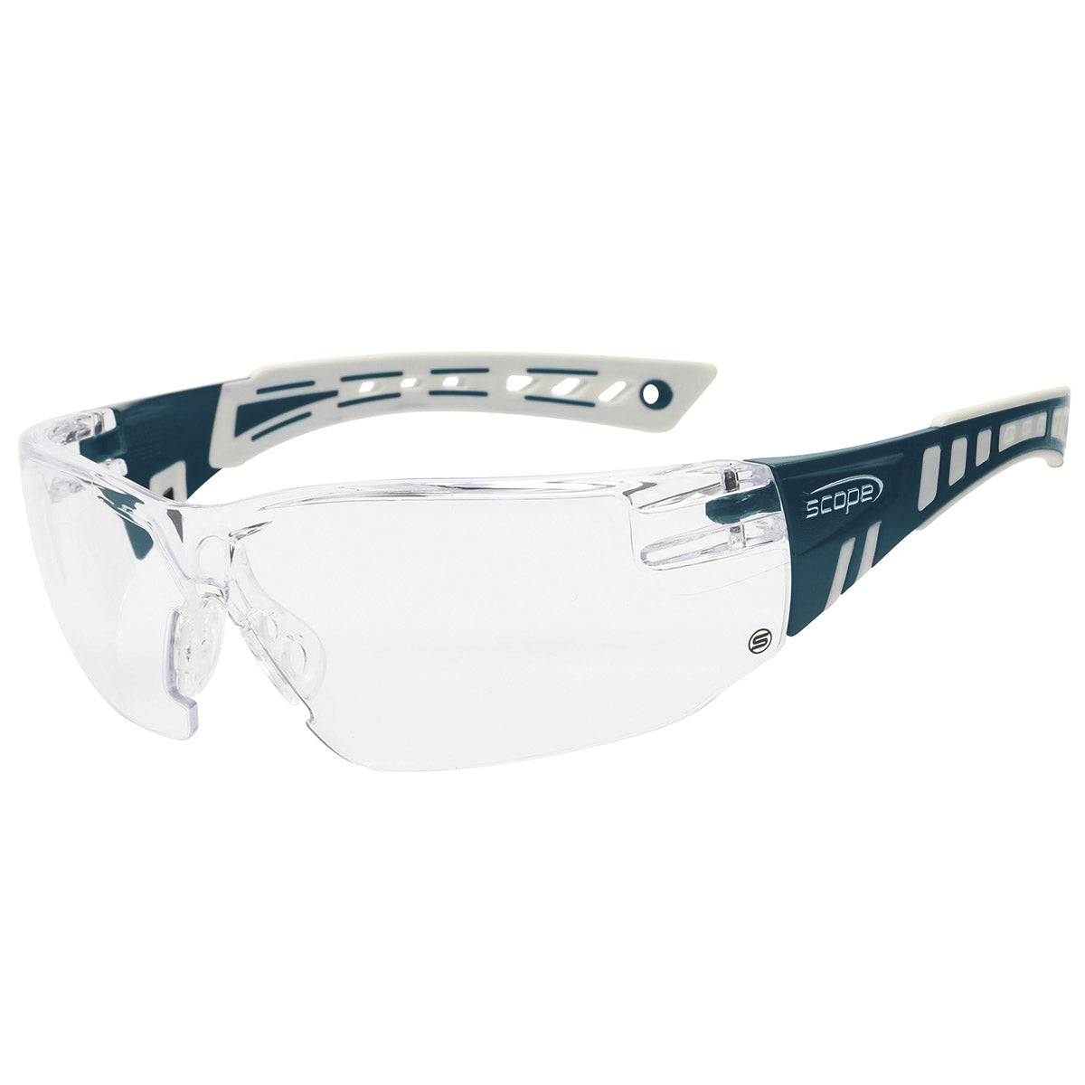 Scope Speed White/Navy Frame Clear Lens